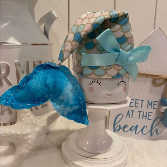 🧜‍♀️ Mermaid Marshmallow Mug Hat, Tier Tray Decor, Rae Dunn inspired, Beach - Picture 3 of 4